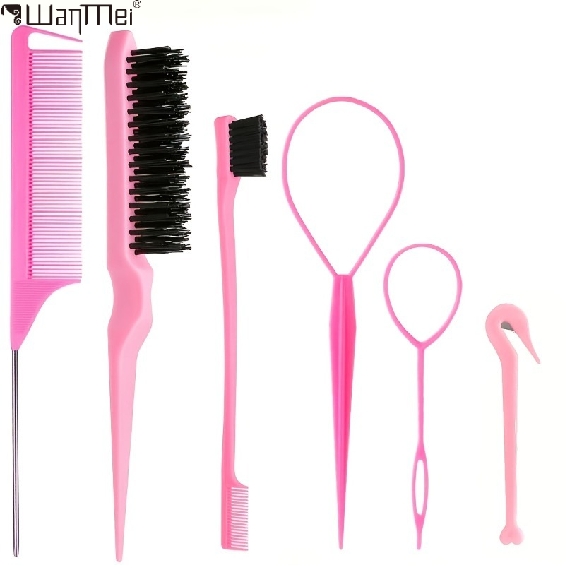Brush Bristle Set - 6종 전문 헤어 스타일링 도구 세트