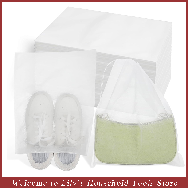 50/100PCS 신발 먼지 커버 접이식 천 보관 가방 - Shoe Bag Dust 리뷰 및 가격