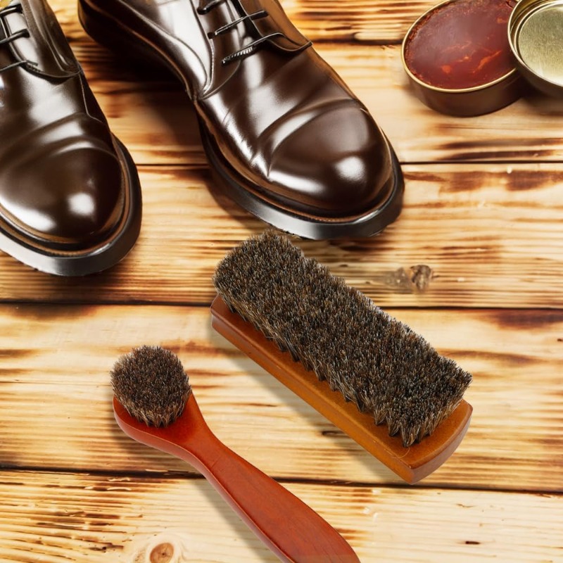 새로운! 고품질 2개입 말털 브러시, 가죽 신발 부츠  - Sneaker Leather Care 리뷰 및 가격