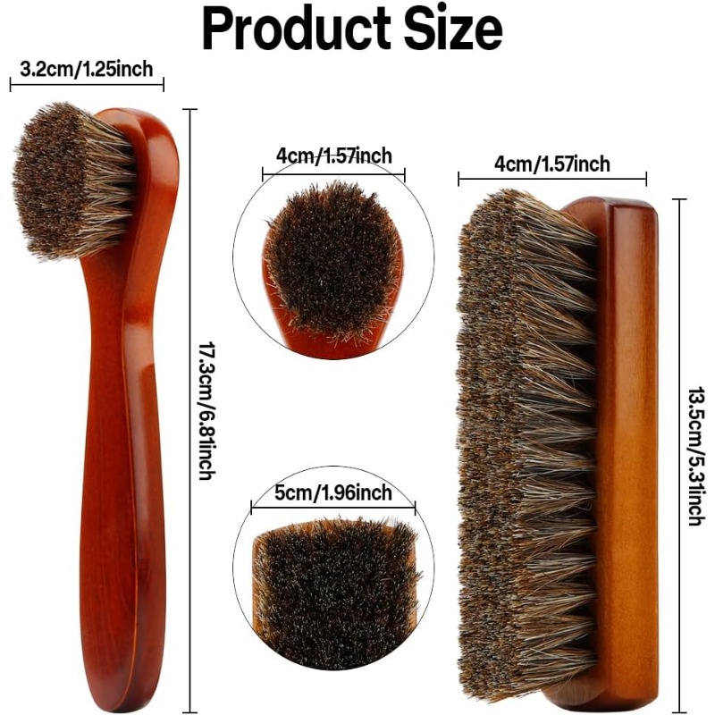 새로운! 고품질 2개입 말털 브러시, 가죽 신발 부츠  - Sneaker Leather Care 리뷰 및 가격